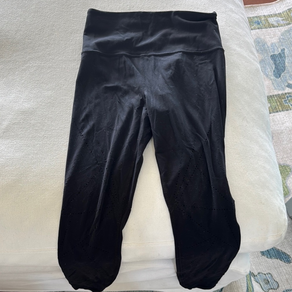 Athleta Elation 7/8 Black High-Waisted Leggings, size XS